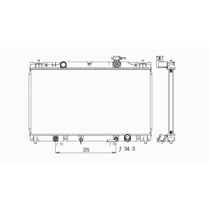 TYC Engine Coolant Radiator for 2003 Toyota Camry - 2436