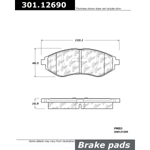 Centric Premium™ Ceramic Brake Pads for 2009 Pontiac G3 - 301.12690