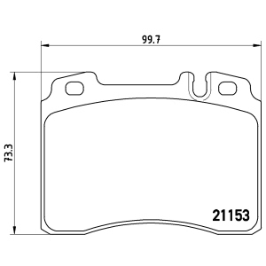 brembo Premium Low-Met OE Equivalent Front Brake Pads for 1992 Mercedes-Benz 500SL - P50022