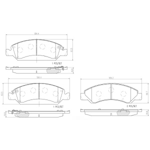 brembo Premium Ceramic Front Disc Brake Pads for 2009 GMC Sierra 1500 - P10058N