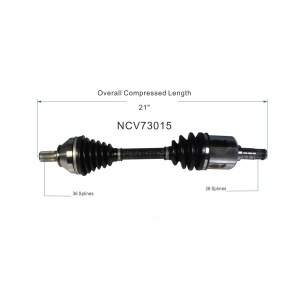GSP North America Front Driver Side CV Axle Assembly for Volvo V50 - NCV73015
