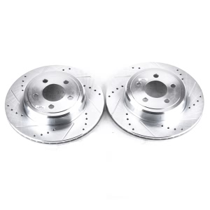 Power Stop PowerStop Evolution Performance Drilled, Slotted& Plated Brake Rotor Pair for 2017 Dodge Charger - AR8362XPR