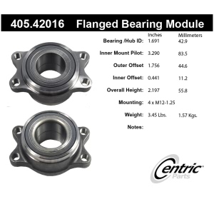 Centric Premium™ Wheel Bearing for 1990 Nissan 300ZX - 405.42016