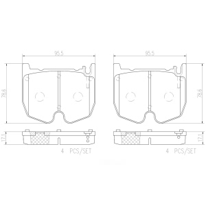 brembo Premium Ceramic Front Disc Brake Pads for Mercedes-Benz SL65 AMG - P50062N