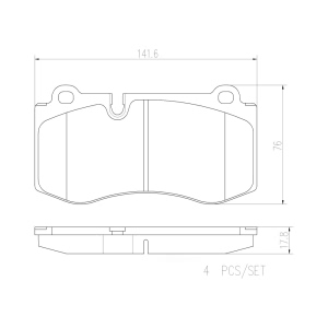 brembo Premium Ceramic Front Disc Brake Pads for 2012 Mercedes-Benz CL550 - P50074N