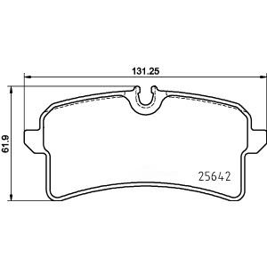 brembo Premium Low-Met OE Equivalent Rear Brake Pads for 2015 Porsche Macan - P65040