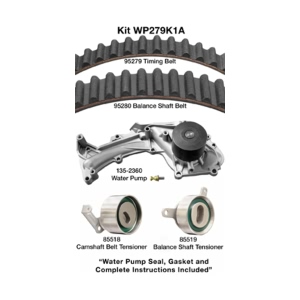 Dayco Timing Belt Kit With Water Pump for 1996 Acura RL - WP279K1A