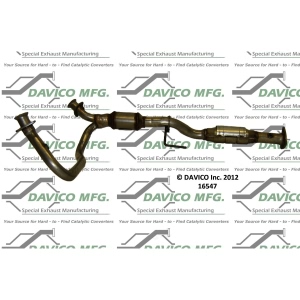 Davico Direct Fit Catalytic Converter and Pipe Assembly for 2002 Chevrolet Astro - 16547