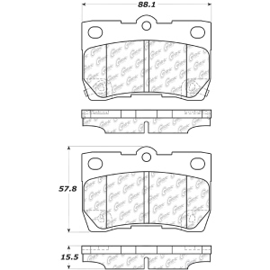 Centric Posi Quiet™ Ceramic Rear Disc Brake Pads for 2007 Lexus IS250 - 105.11131