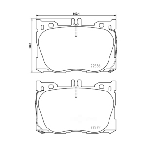 brembo Premium Low-Met OE Equivalent Front Brake Pads for Mercedes-Benz GLC350e - P50139