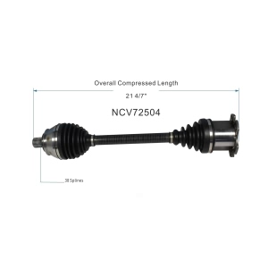 GSP North America Front Driver Side CV Axle Assembly for Volkswagen Phaeton - NCV72504