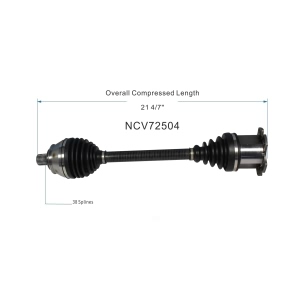 GSP North America Front Driver Side CV Axle Assembly for 2004 Volkswagen Phaeton - NCV72504