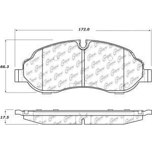 Centric Premium Semi-Metallic Front Disc Brake Pads for 2018 Ford Transit-350 HD - 300.17740