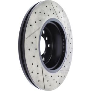 Centric SportStop Drilled and Slotted 1-Piece Front Brake Rotor for BMW 135is - 127.34104