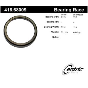 Centric Premium™ Rear Outer Wheel Bearing Race for Jeep - 416.68009
