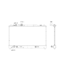 TYC Engine Coolant Radiator for Mazda - 13053