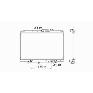 TYC Engine Coolant Radiator for Isuzu - 1815