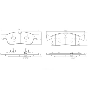 brembo Premium Ceramic Front Disc Brake Pads for Mercedes-Benz ML250 - P50108N