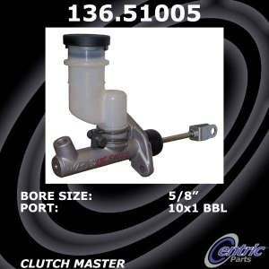 Centric Premium Clutch Master Cylinder for Hyundai Accent - 136.51005
