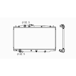 TYC Engine Coolant Radiator for 2005 Honda Accord - 2571