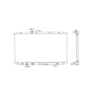 TYC Engine Coolant Radiator for 2009 Acura RDX - 2916