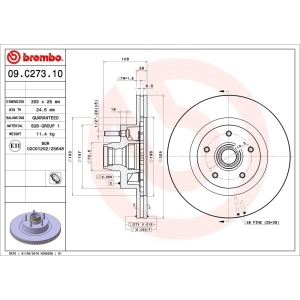 brembo OE Replacement Front Brake Rotor for 2004 Ford Explorer Sport Trac - 09.C273.10