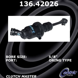 Centric Premium Clutch Master Cylinder for Nissan Versa - 136.42026