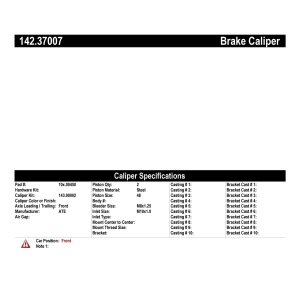 Centric Posi Quiet™ Loaded Brake Caliper for Porsche 911 - 142.37007