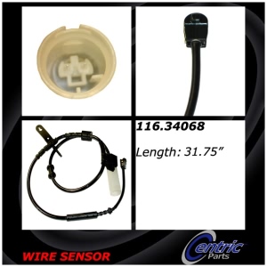Centric Front Brake Pad Sensor for Mini Cooper - 116.34068