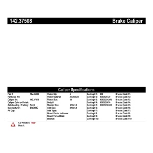 Centric Posi Quiet™ Loaded Brake Caliper for 1988 Porsche 911 - 142.37508