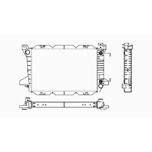 TYC Engine Coolant Radiator for 1991 Ford Bronco - 1454