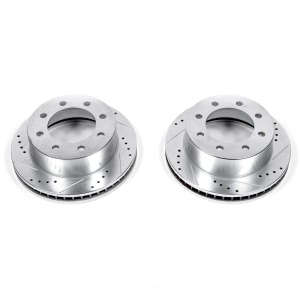Power Stop PowerStop Evolution Performance Drilled, Slotted& Plated Brake Rotor Pair - AR8746XPR