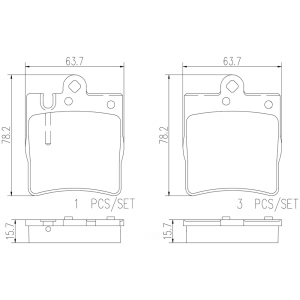 brembo Premium Ceramic Rear Disc Brake Pads for 2004 Mercedes-Benz C32 AMG - P50033N