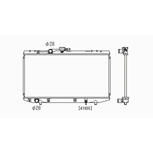 TYC Engine Coolant Radiator for Mazda - 2695