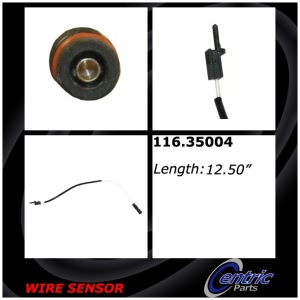 Centric Brake Pad Sensor Wire for 1992 Mercedes-Benz 300TE - 116.35004