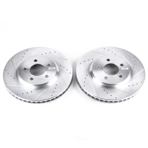 Power Stop PowerStop Evolution Performance Drilled, Slotted& Plated Brake Rotor Pair for 2012 Ford Mustang - AR8171XPR