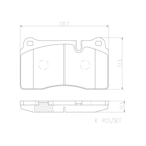 brembo Premium Ceramic Front Disc Brake Pads for 2007 Land Rover Range Rover - P44018N