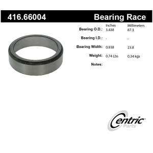 Centric Premium™ Front Outer Wheel Bearing Race - 416.66004