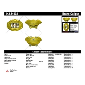 Centric Posi Quiet™ Loaded Brake Caliper for BMW 135is - 142.34692