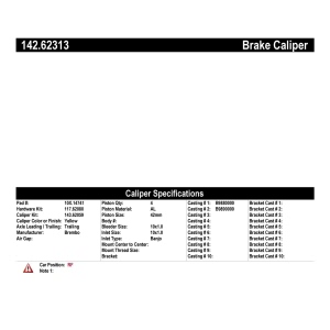 Centric Posi Quiet™ Loaded Brake Caliper for 2014 Chevrolet Corvette - 142.62313