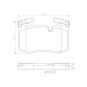 brembo Premium Ceramic Front Disc Brake Pads for Mini - P06068N