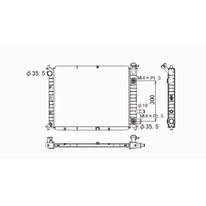 TYC Engine Coolant Radiator for Ford Escort - 2140