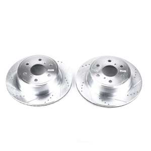 Power Stop PowerStop Evolution Performance Drilled, Slotted& Plated Brake Rotor Pair for 2011 Cadillac Escalade - AR8658XPR