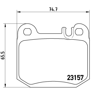 brembo Premium Low-Met OE Equivalent Rear Brake Pads for 2005 Mercedes-Benz ML500 - P50043