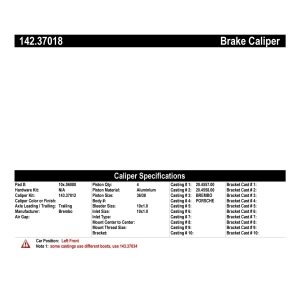 Centric Posi Quiet™ Loaded Brake Caliper for 1986 Porsche 944 - 142.37018