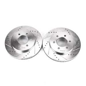 Power Stop PowerStop Evolution Performance Drilled, Slotted& Plated Brake Rotor Pair for 2007 Ford F-150 - AR8596XPR