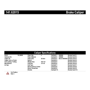 Centric Semi-Loaded Brake Caliper for Oldsmobile Cutlass - 141.62015