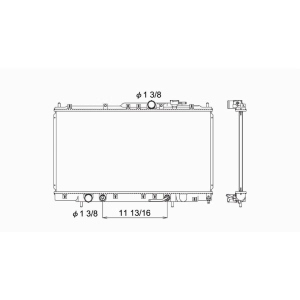 TYC Engine Coolant Radiator for 1999 Mitsubishi Galant - 2300