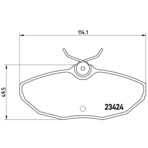 brembo Premium Low-Met OE Equivalent Rear Brake Pads for 2005 Jaguar Vanden Plas - P36013