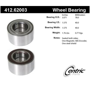 Centric Premium™ Front Passenger Side Double Row Wheel Bearing for Chevrolet Trax - 412.62003